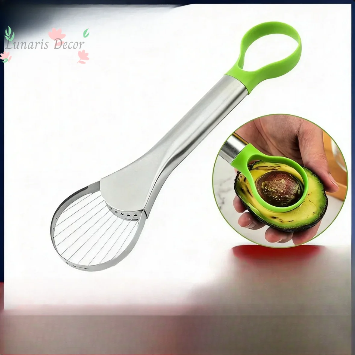 Stainless steel avocado cutter, multifunctional fruit pitting cutter, avocado knife kitchen utensil