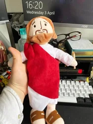 Juguete de peluche de Jesús para niños, muñeco suave de la Virgen María, decoración de sofá de peluche, rojo, amigo, creyente de Jesús, regalos educativos para niños, nuevo