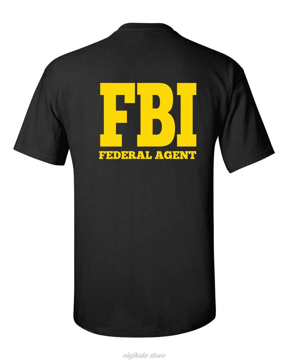 FBI Federal Agent Bureau  Investigation FRONT & BACK PRINT Men TShirt