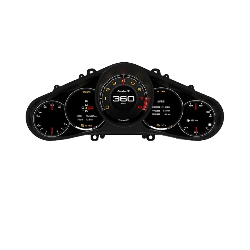 YLC LCD Dashboard Display Upgrade Auto Speedometer Instrument Digital Cluster dla Porsche Panamera 2010-2016