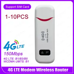 Enrutador WiFi 4G LTE de 150Mbps, módem Stick USB, Dongle, ranura para tarjeta SIM, punto de acceso de bolsillo, enrutador inalámbrico para portátiles, dispositivos medios UMPC