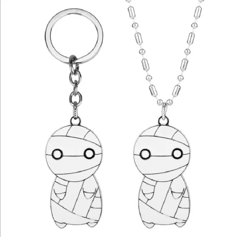 Comico How To Keep A Mummy Keychain Kawaii Mummy Enamel Pendant Keyring Necklace Jewelry Cute Key Holder Accessories Gift