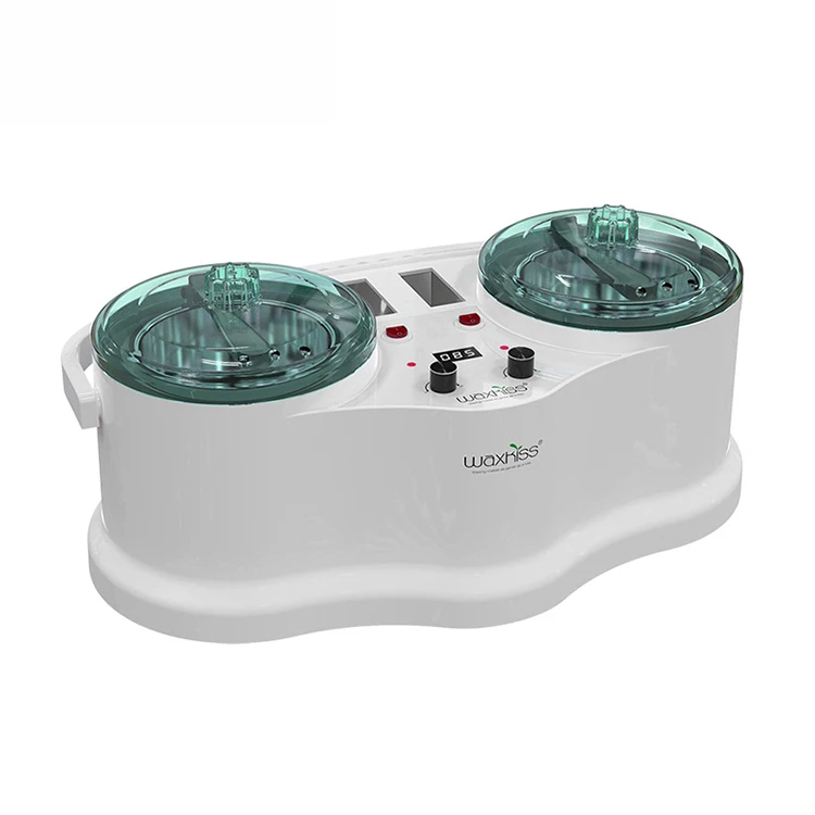 

Private Label Double Pot Wax Heater for Hair Removal Electric Body Face Feet Nose Hands Head-It Plugs