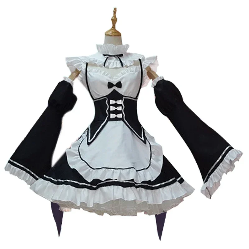 Ram / Rem Cosplay Re: zero Kara Hajimeru Isekai Seikatsu Re Life in a different World maid dress up kawaii sister costume