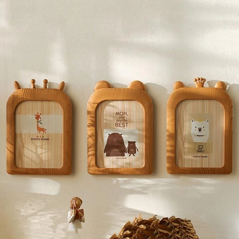  Bear Picture Frame Desk&Wall Hangings Photo Frame Baby Room 7inch Lovely Cartoon
