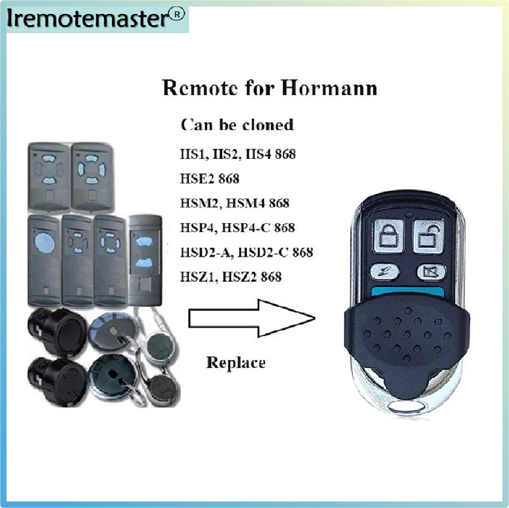 Newest Hormann Marantec Berner 868mhz Garage Door Remote Control Duplicator HSE2 HSE4 HSM2 HSM4 868 Digital D382 D302 868 BHS121