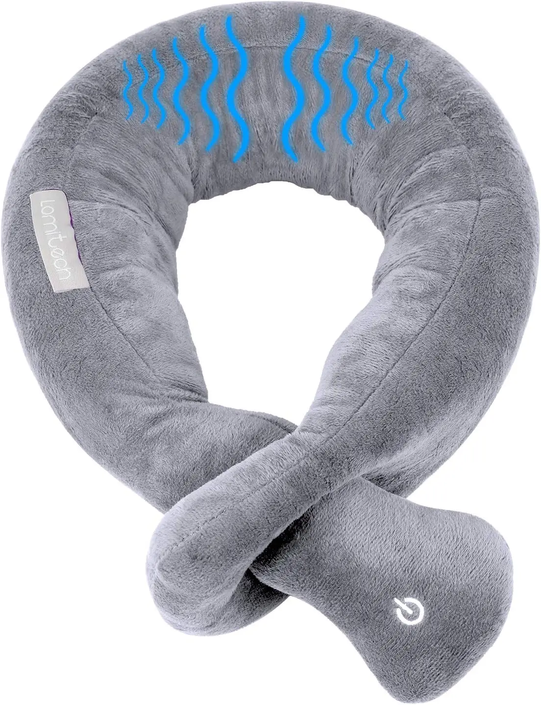 Travel Pillow/Vibration Wrap Neck Massage,Airplane Pillow Portable Battery Operated Adjustable Vibrating Pillow for Neck Pain Re