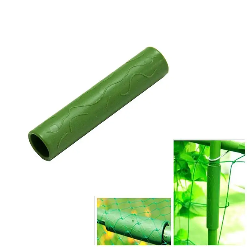 40PCS 8MM Garden Stake Straight Connectors Plastic Garden Stake Connecting Pipe Heavy Duty Plant Support Stake-AT36