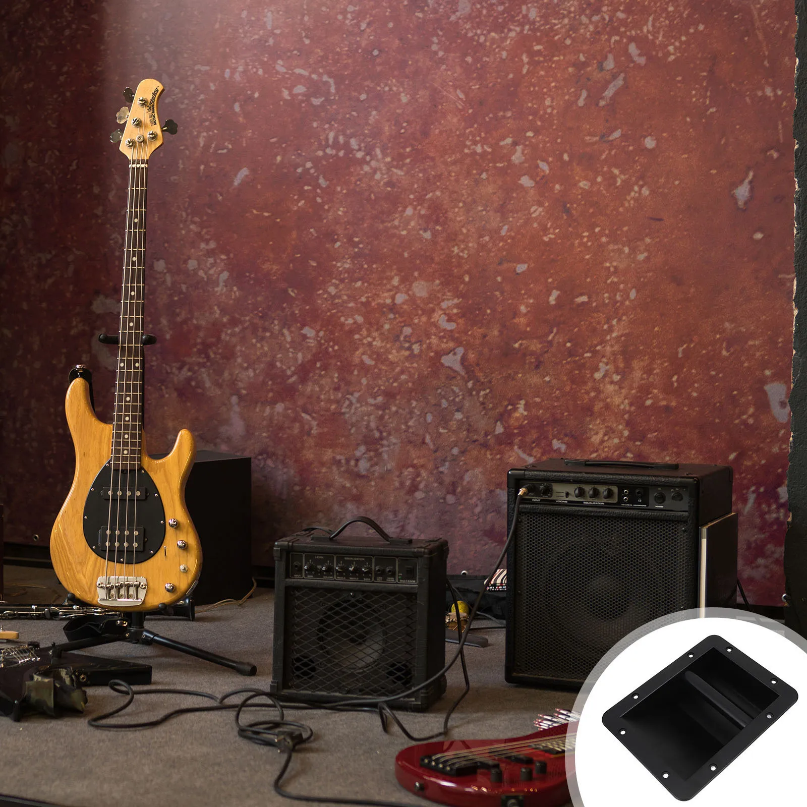 2 قطعة مقابض مكبر الصوت راحة قسط الصوت مقابض للخزانة ل صندوق مكبر الصوت المحمولة مقبض سحب الثقيلة قوي السلس #2