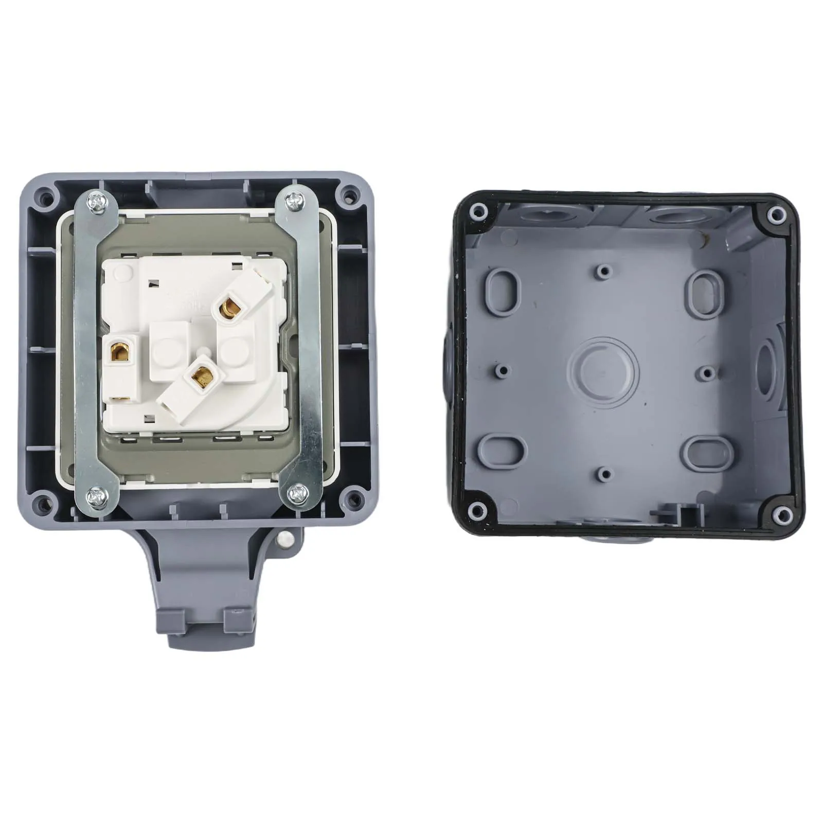 Manténgase una fuente de alimentación confiable para exteriores con enchufe impermeable IP66, luz indicadora, enchufe de pared de 1 vía 16A