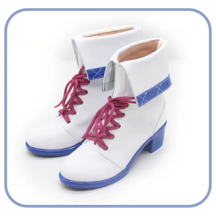 CHIYOKO SONODA Scarpe Cosplay Accessori Anime Stivali di Carnevale di Halloween Scarpe PU Puntelli Cosplay Su misura