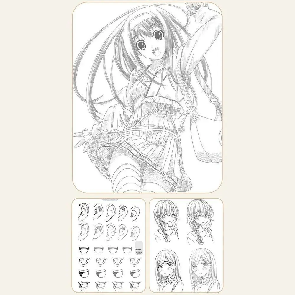 Q-version Character Description Exercise Book Manga Hand Drawn Book Healing Cute Girl Portray Paintbook Sketchbook for Drawing