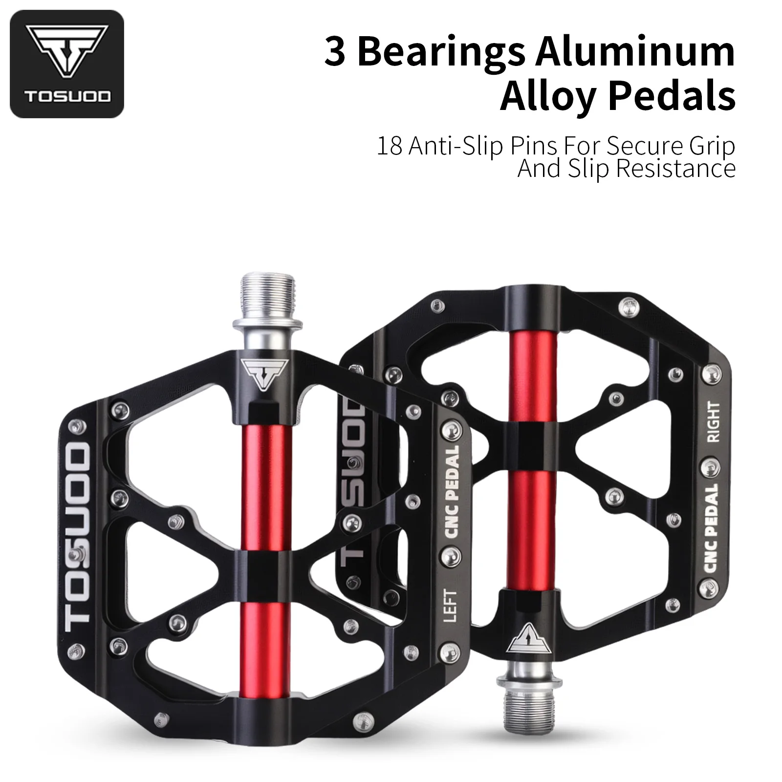 

TOSUOD велосипедные педали с подшипниками, сверхлегкие противоскользящие герметичные водонепроницаемые велосипедные педали для шоссейных и горных велосипедов, аксессуары для велосипеда