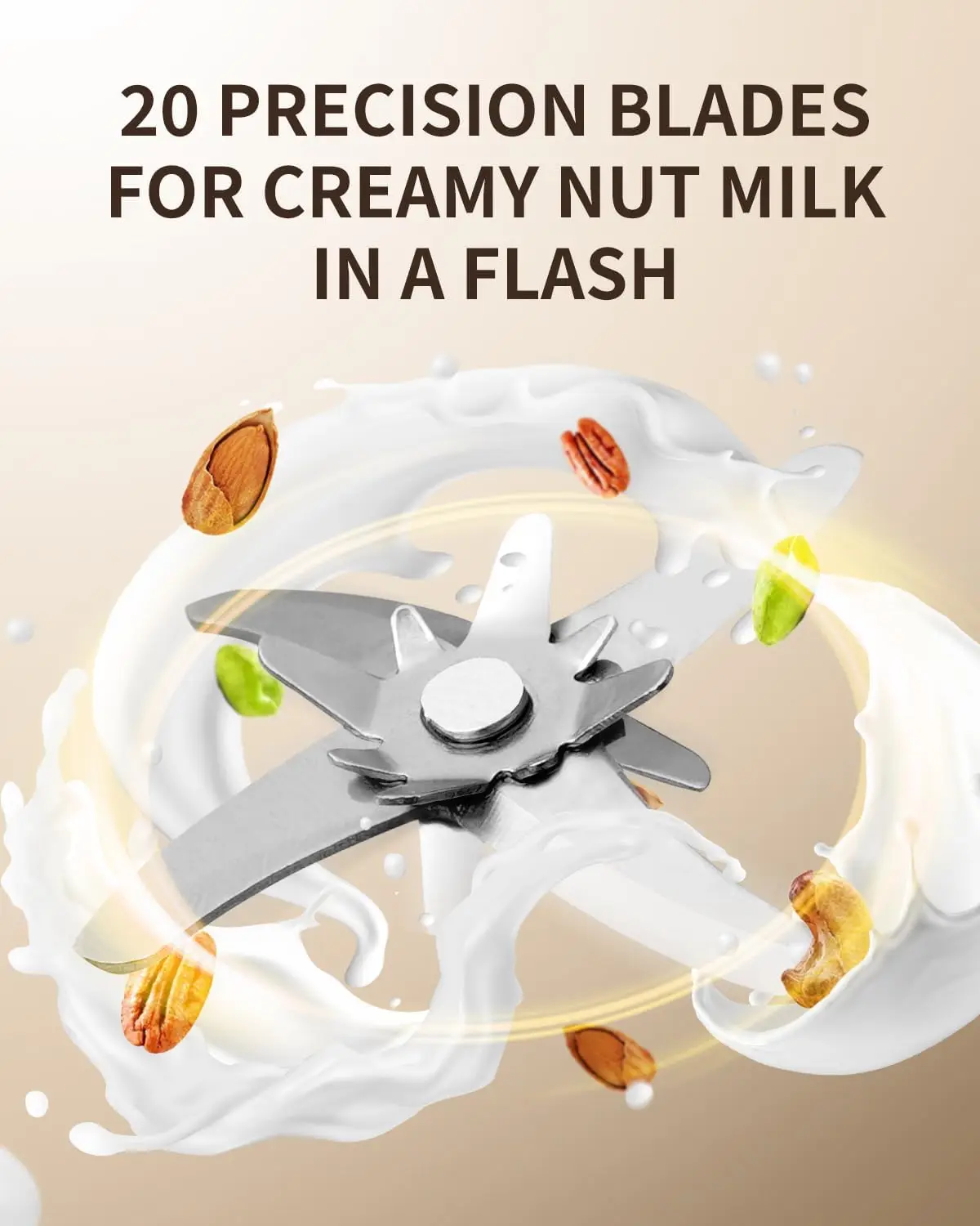 ماكينة صنع حليب الجوز 40 أونصة من الفولاذ المقاوم للصدأ ماكينة صنع حليب الصويا محلية الصنع اللوز والشوفان والعصير وجوز الهند ومشروبات نباتية وغير مجففة