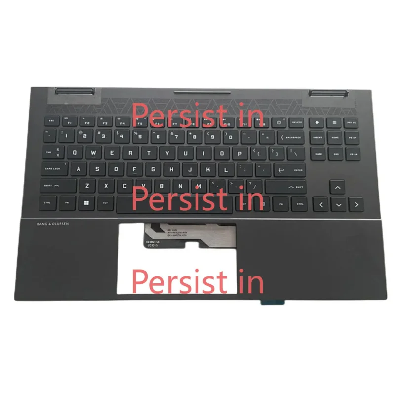 

New For HP OMEN 15-EK 15-AND Palmrest Cover RGB Backlit w/ Keyboard M00667-001 US