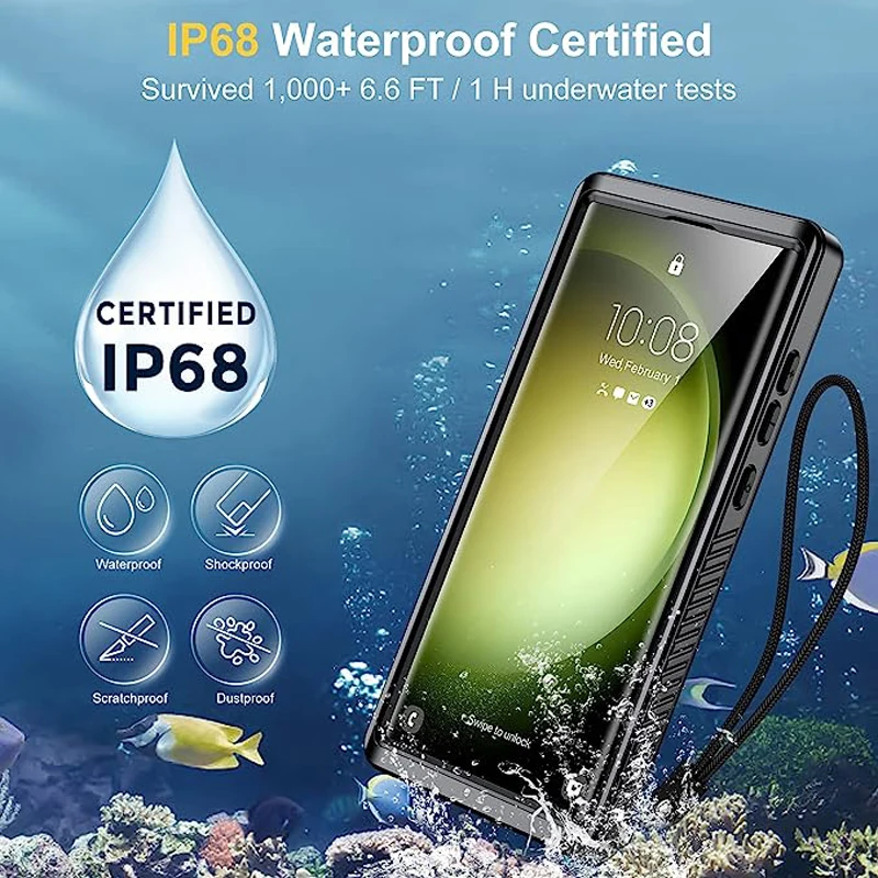 IP68 360 Waterproof For Samsung S24 S23 S22 S21 S20 FE S10 E S9 Note 20 10 9 8 Plus Ultra A32 A42 A52 5G Sealed Phone Case