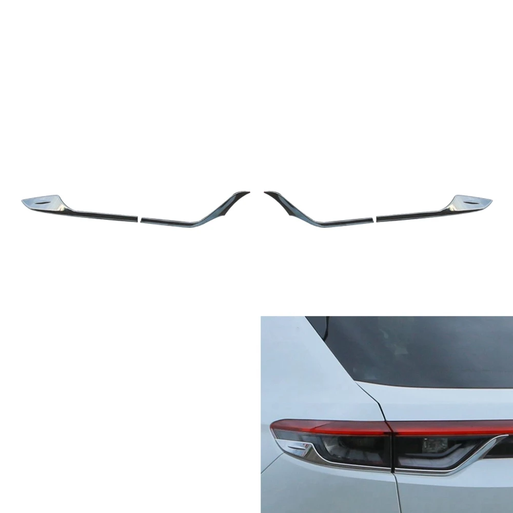 

For Honda HRV HR-V Vezel 2021 2022 Chrome Rear Tail Light Lamp Cover Garnish Strip Taillight Eyebrow Cover Trim 4Pcs—L49A