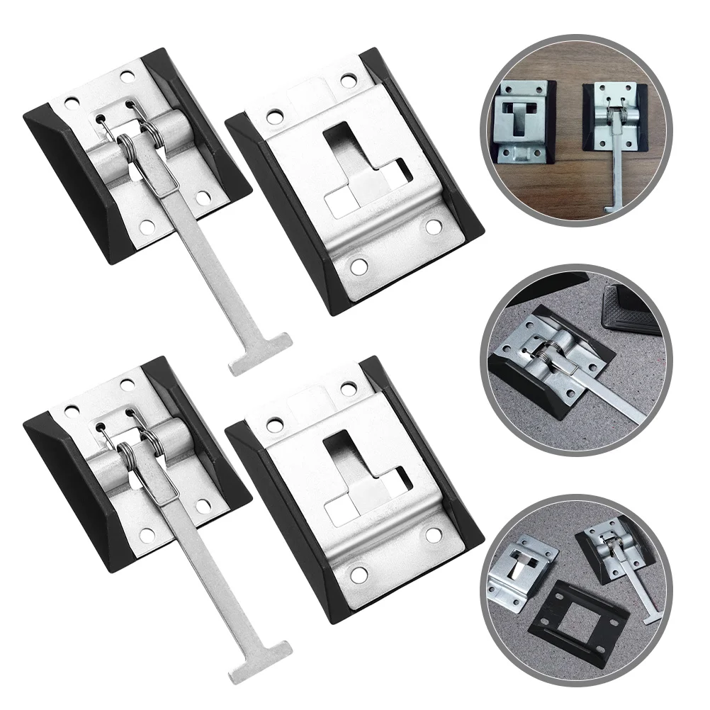 4 مجموعات البضائع مقطورة مزلاج الباب الثقيلة المعادن Rv مزلاج الباب حامل إغلاق آمن لمجموعة أدوات مقطورة معدات التخييم