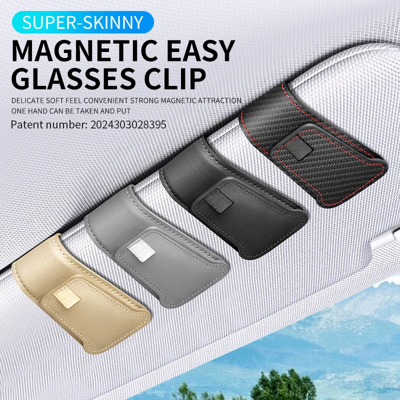 

Car glasses holder Car magnetic glasses holder Multi-function visor Sunglasses Sunglasses card ticket holder car accessories
