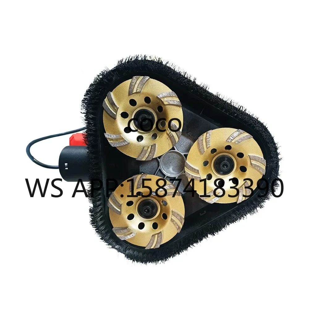 High Efficiency Three Head Concrete Grinding Machine Handheld Floor Polisher With Dust Collector