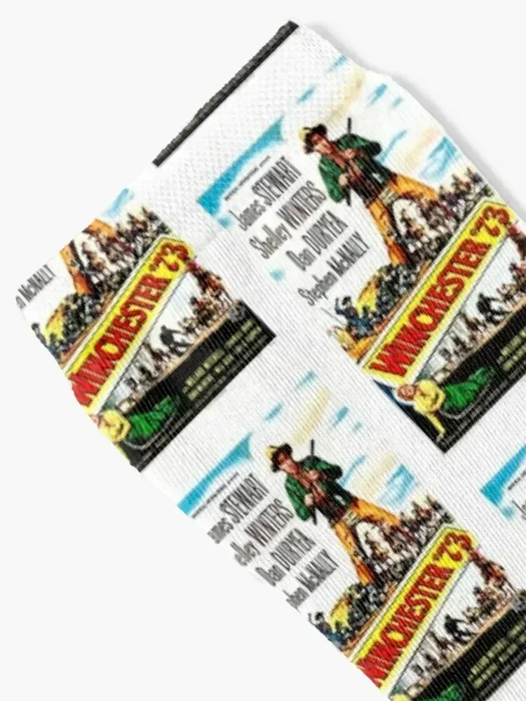Winchester '73 (1950) Movie Poster Socks funny gift gym hiking winter thermal Luxury Woman Socks Men's