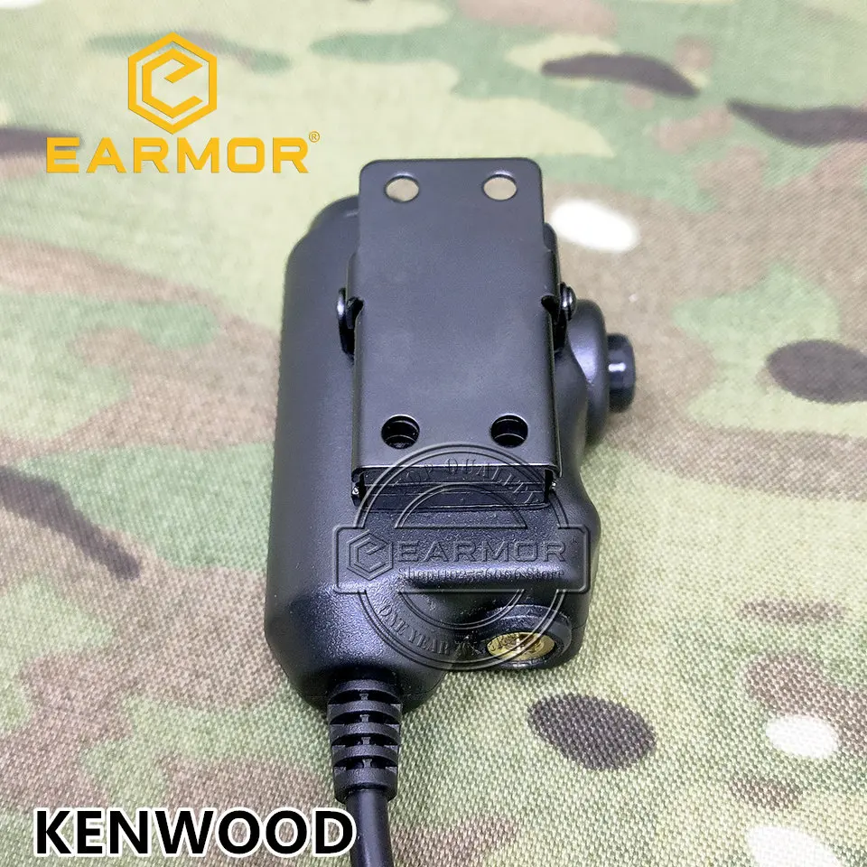 Imagem -04 - Adaptador de Fone de Ouvido Ptt Airsoft Fone de Ouvido Tático M51 Adaptador Kenwood Plugue do Telefone 3.5 mm Aux Tático Acessório