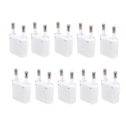 EU Plug Adapter Travel Adapter CN US To EU KR Brazil Israel Black/White Power Adapter Electrical Plug Converter Sockets Outlet