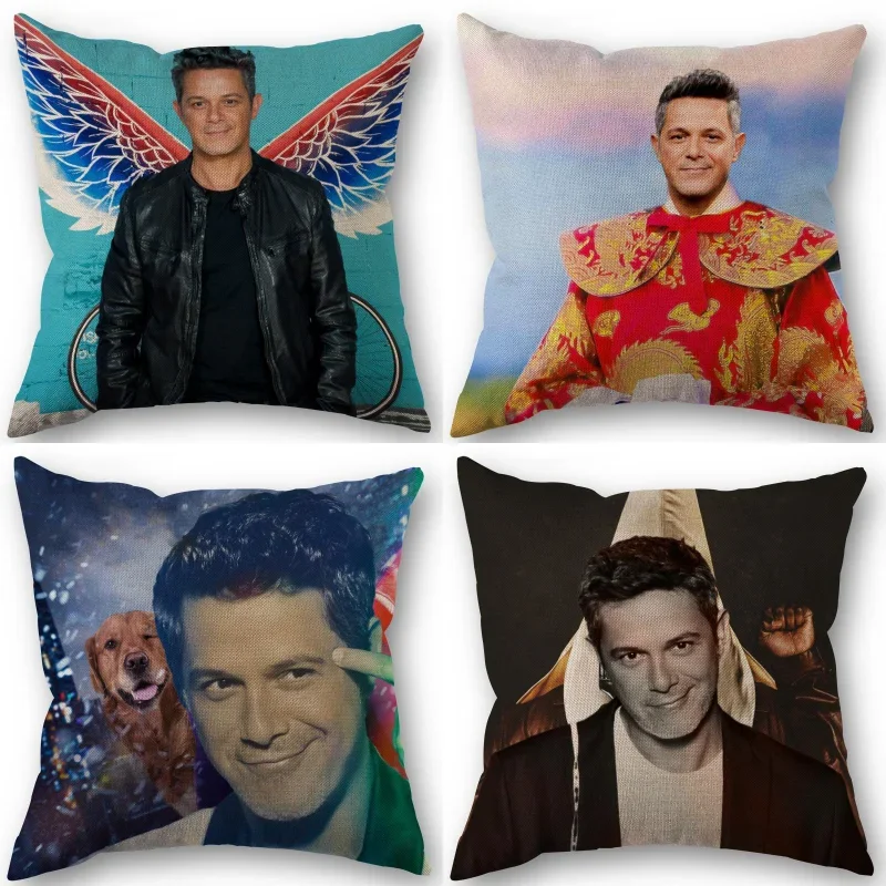 

Custom Pillowcase Alejandro Sanz Cushion Cover Cotton Linen One Side Home Mondern Classical Pillow Covers 45x45cm 1014