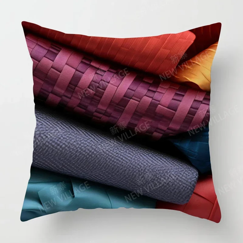 Funda de almohada simples e moderna, funda de cojín corta de felpa para sala de estar, cafeteria, sofá, multiescena, adecuada