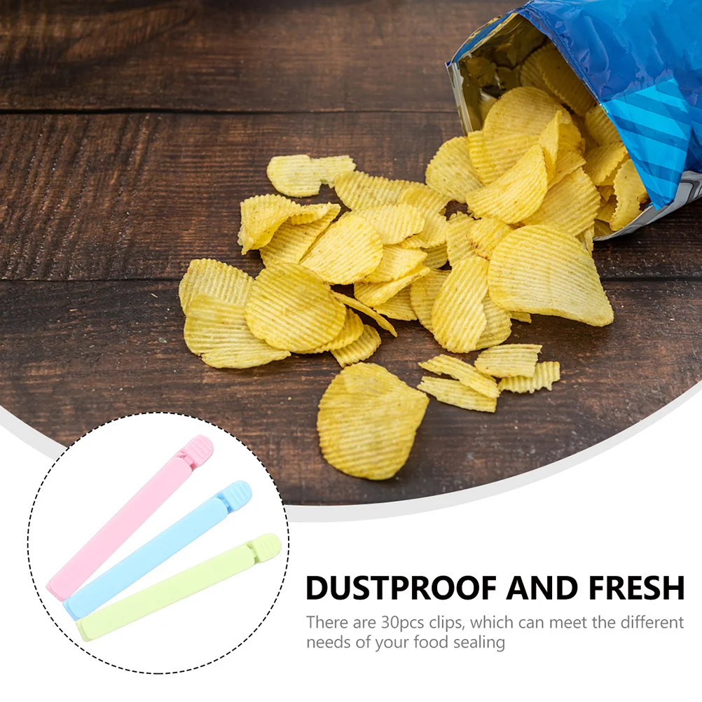 

60pcs Food Clips Multi-Function Sealing Clips For Household Storage Snack Bags Plastic Paper Wear-Resistant Chip Clamps