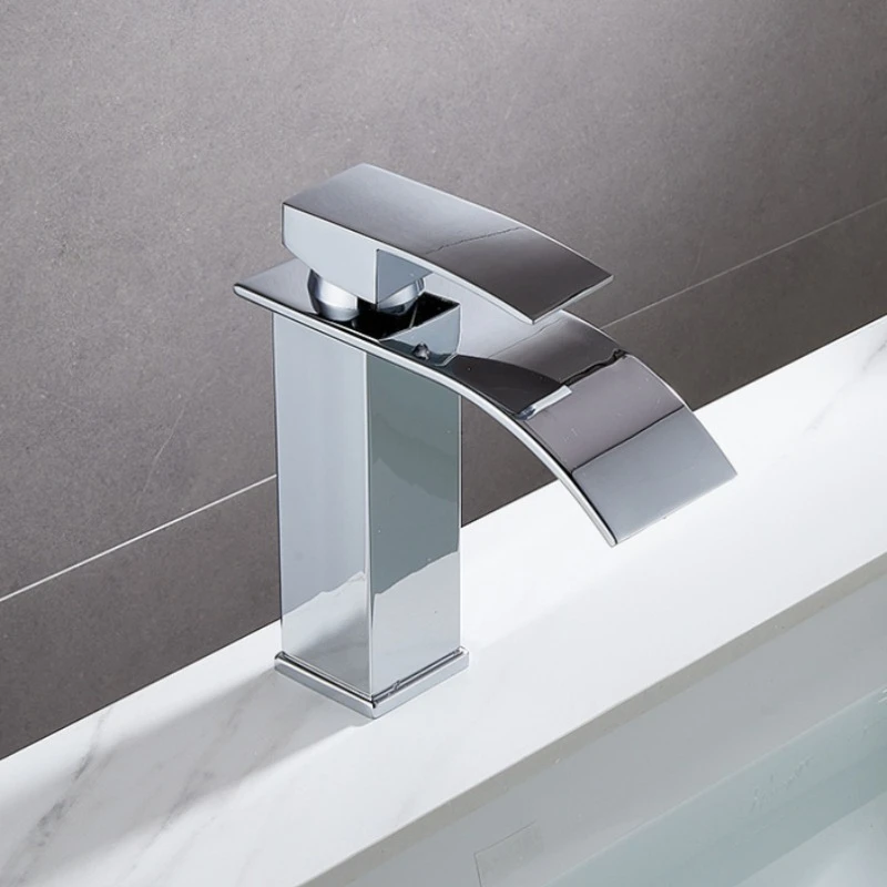 

Basin faucet American waterfall hot and cold faucet, toilet sink stainless steel faucet