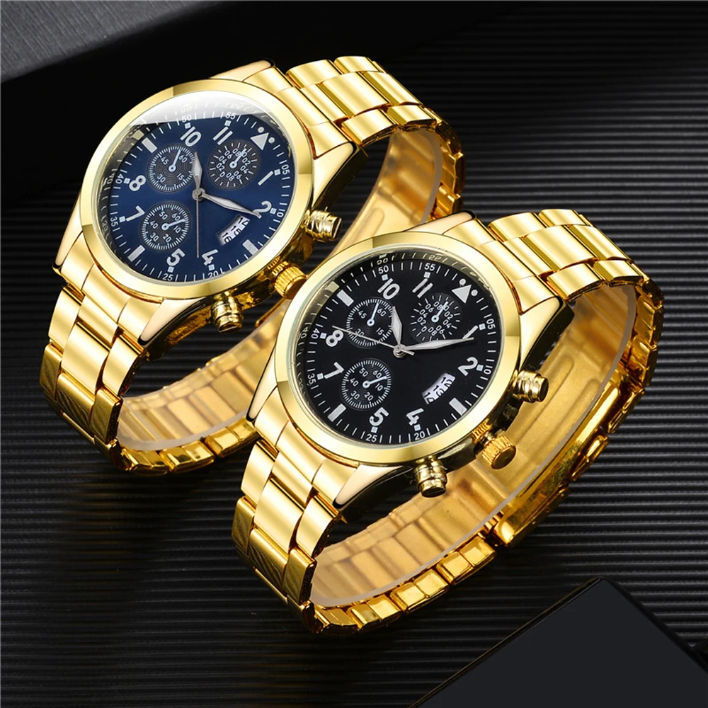Quartz Wristwatch Luminous Men\'s Watches Classic Calendar Mens Business Steel Relogio Masculino Popular