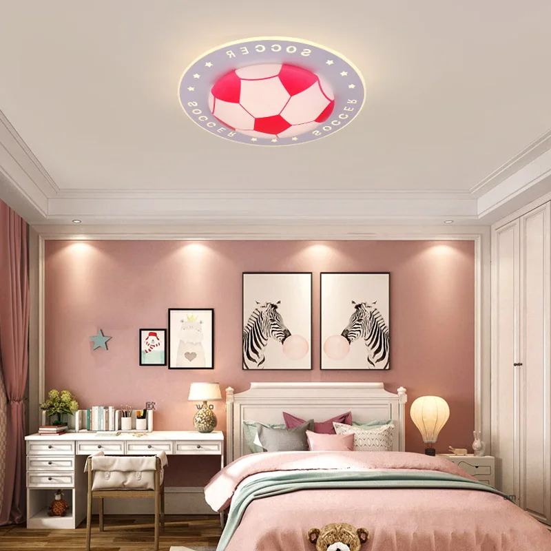 Modern Football Ceiling Lights Led Children Bedroom Lamp Acrylic Ceiling Lamps Living Room Suspension Luminaire Led Ceiling Lamp