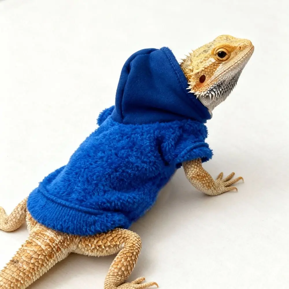 Cute Handmade Lizards Clothes Warm Skin Protection Reptile Hoodies Breathable Soft Reptiles Apparel Photo Outfit