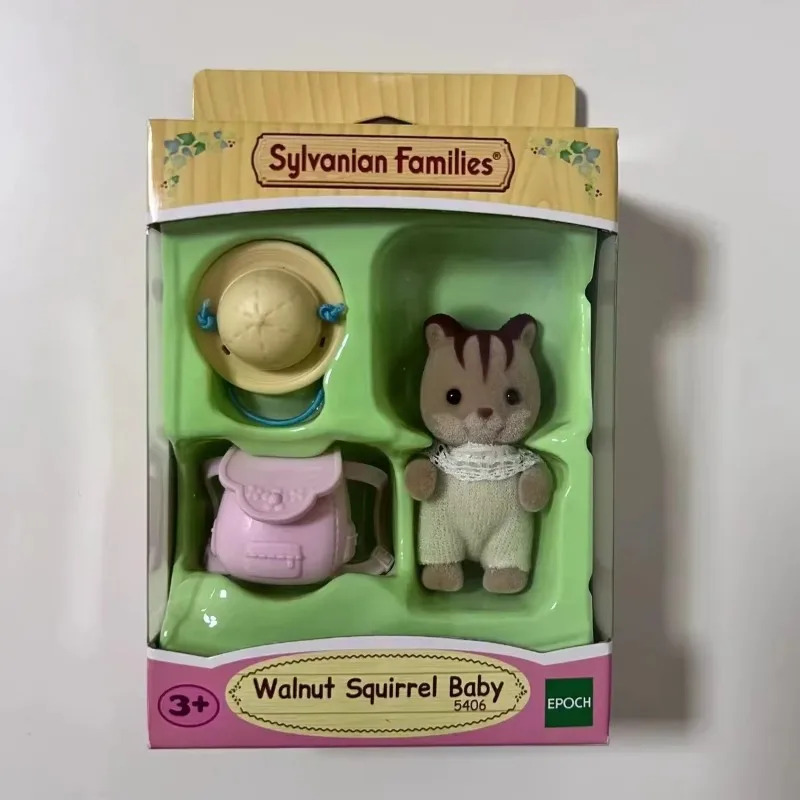 Originele Sylvanische Families Sleutelhanger Kleding Sorpresa Meubels Chihuahua Figuren Houes Accesorios Familie Speelgoed Baby Eekhoorn Hoed