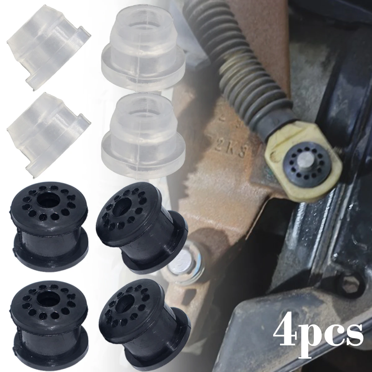 

4Pcs For Ford Focus Mk2 Fiesta Mk5 Gearbox Pull Head Gear Shift Lever Transmission Wearable Cable 4S6P-7412-AA Car Accessories