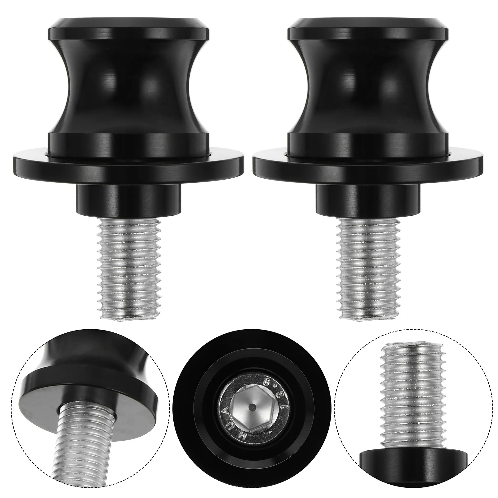 

1 Pair Aluminum Motorcycle Spools Slider Stand Durable Rear Wheel Axle Frame Mounted Fixing Screws For Motorbike Swingarm Spool