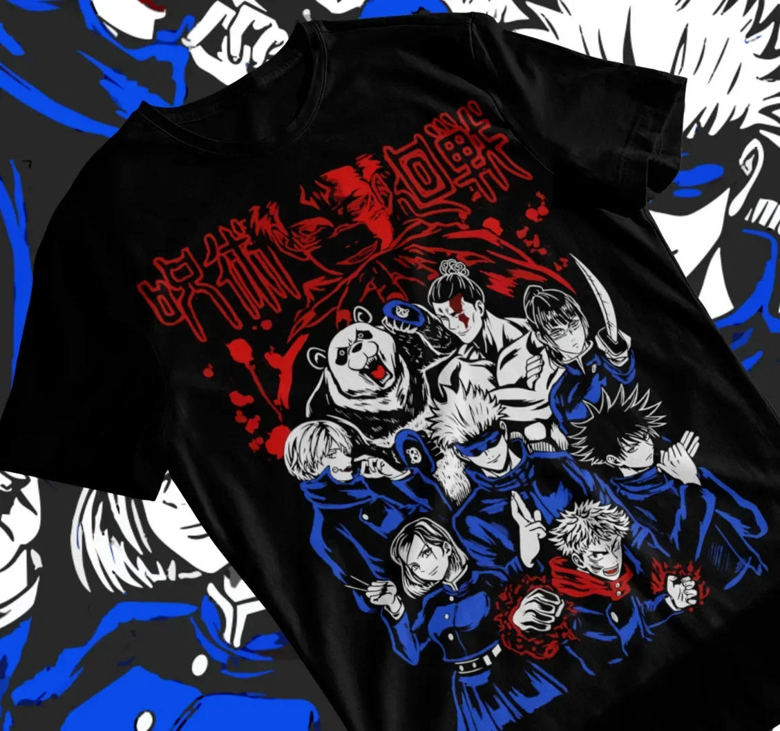 

Jujutsu Kaisen Itadori Yuji Panda Maki Gojo Satoru Megumi T-shirt Soft Tee