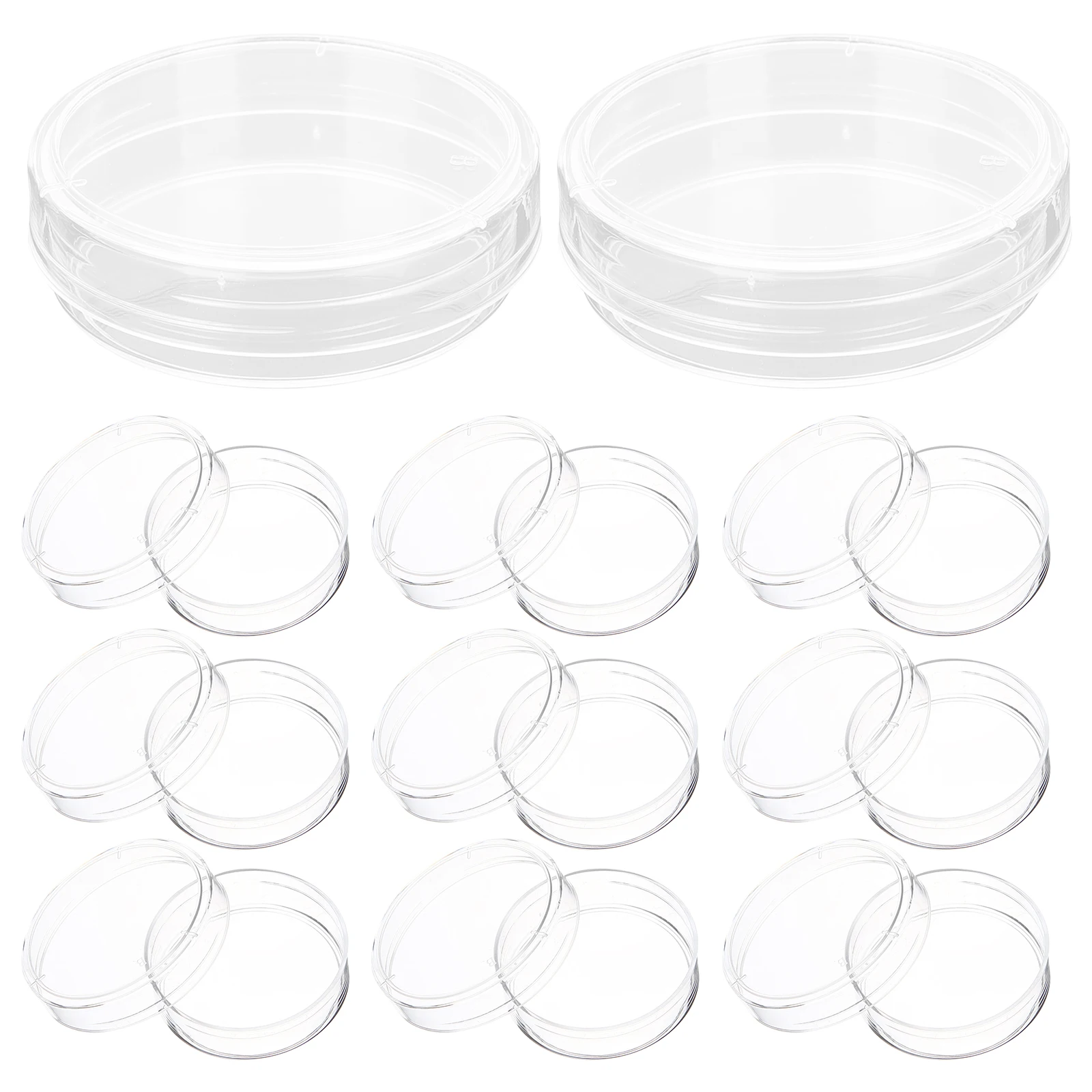 

30pcs Culture Transparent Laboratory Supplies Plastic Laboratory Petri Dishes with Lids Agar Plates Chemistry Supplies