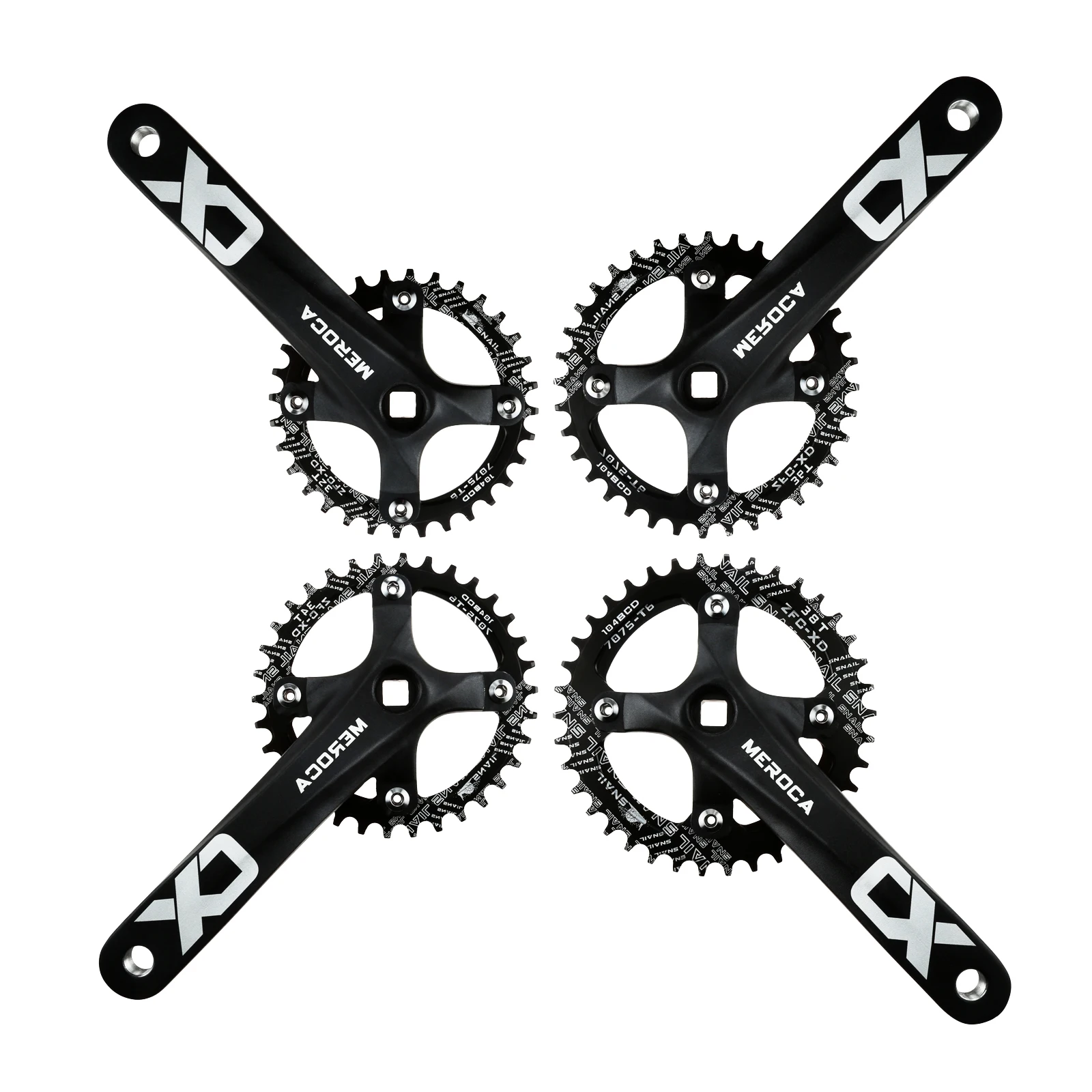 1 set 170mm MTB Crankset single speed chainring bolts for 7/8/9/10 speed single speed Fit for Mountain Bike, Road Bike Crank