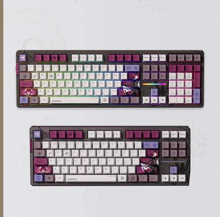 Anime Honkai: Star Rail Official Kafka Mechanical Keyboard Custom Tri-Mode Wired Wireless Bluetooth 5.0 Rgb Backlight Keyboard