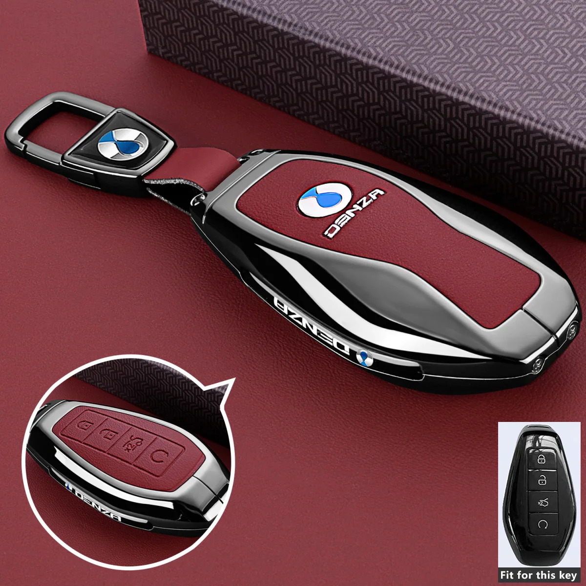 

Car Key Case for DENZA B5 B8 2025 2026 Keychain Smart Remote Protection Cover Shell Housing Holder Fob Accessories