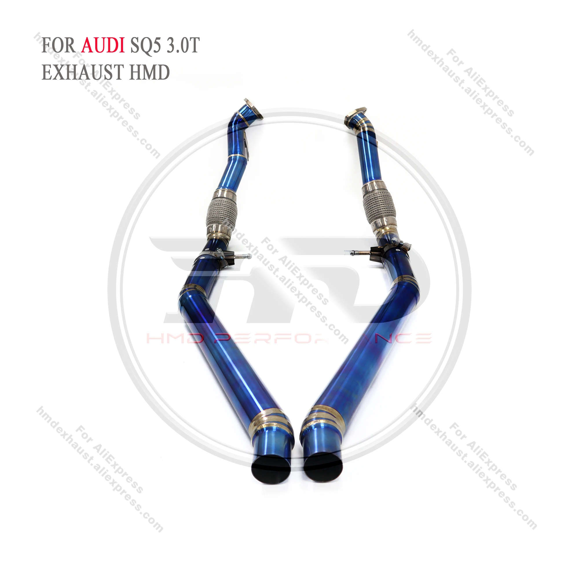 

High Quality Resonant Tube For Audi SQ5 3.0T Titanium Alloy Exhaust System Racing Pipe High Flow Performance HMD