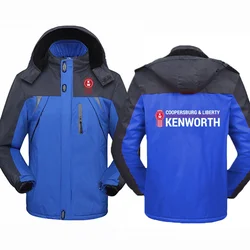 Kenworth-Chaqueta de plumón con cremallera para hombre y mujer, abrigo de algodón con estampado de logotipo, hecho a medida, grueso, informal, ropa deportiva, invierno, nuevo