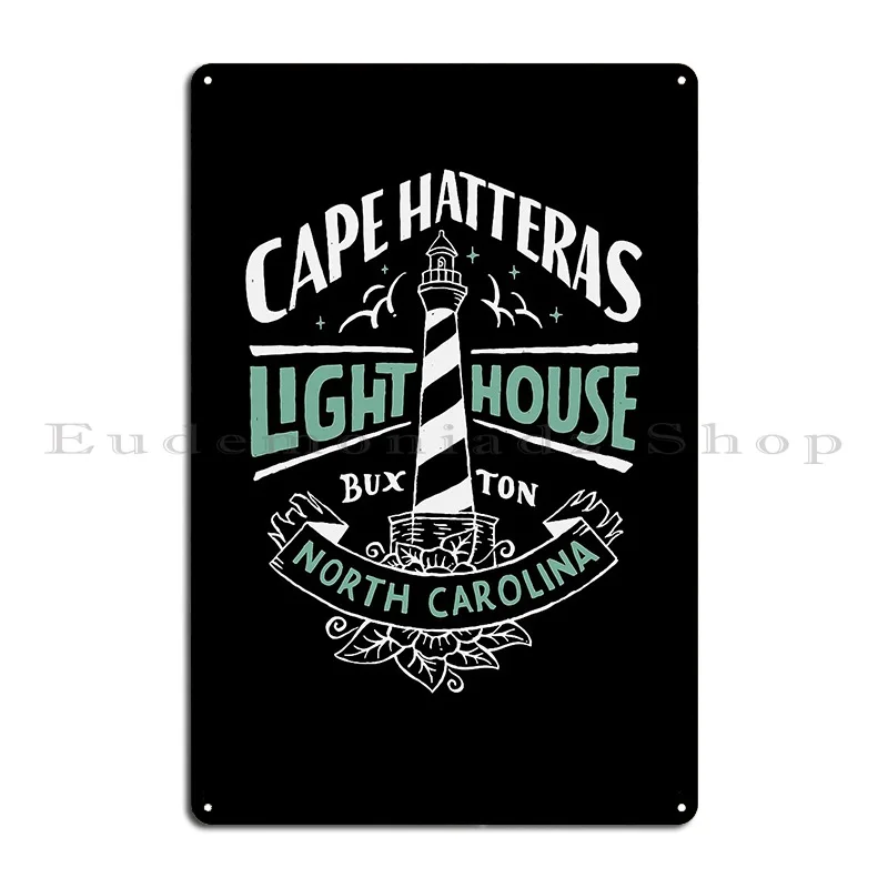 cape hatteras lighthouse outer banks nc obx Metal Sign Create Party Plates Designing printed Club Tin Sign Poster