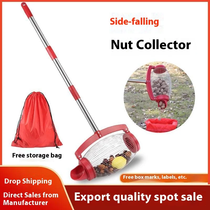 New and Hot-selling Side-tilting Nut Collector, Fruit Picker, Walnut and Chestnut Picker, Golf Ball Picker, Garden Tool