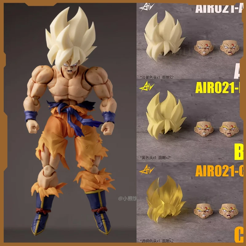 

New AIR Studio AIR021 Battle Damage Son Goku Super Saiyan Head Sculpt Accessories Kit Dragon Ball Ssj Goku Action Figure Models