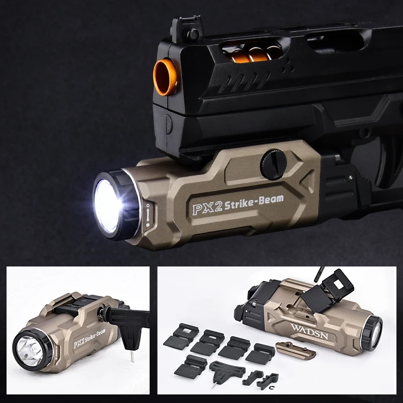 WADSN PX2 Tactical High Power Flashlight 1000lumen White LED Strobe Pistol Scout Light Fit 1913 UNIV Airsoft Hunting Lamp