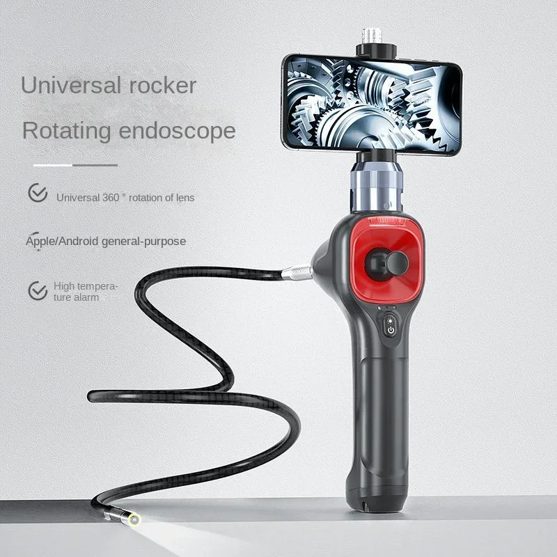 Hot salesP67 360 Articulating Borescope 4-Way Joystick Articulation Inspection Camera 6.2MM HD Steerable Endoscope With LED for