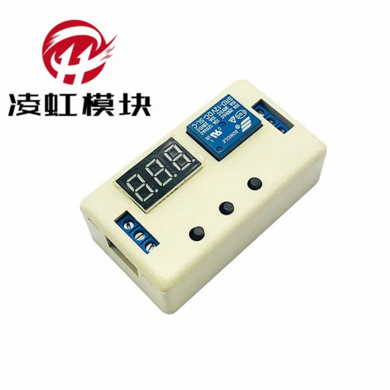 1Road12VRelay Module Adjustable Delay Cycle Timer Snap Action On-Off Switch with Housing